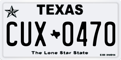 TX license plate CUX0470