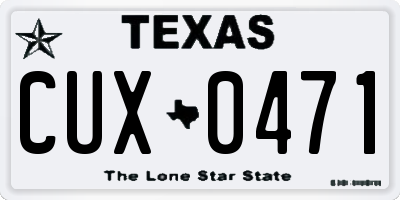 TX license plate CUX0471