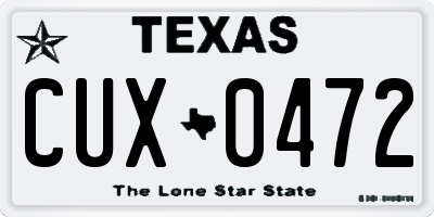 TX license plate CUX0472