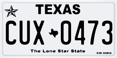 TX license plate CUX0473