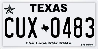 TX license plate CUX0483