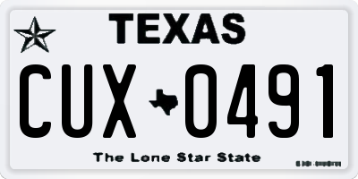 TX license plate CUX0491