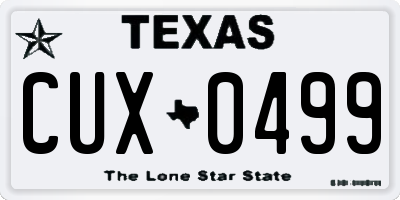 TX license plate CUX0499