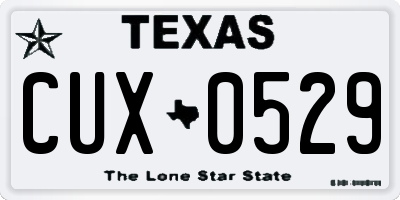 TX license plate CUX0529