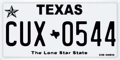 TX license plate CUX0544