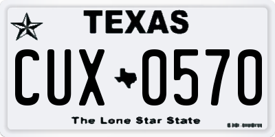 TX license plate CUX0570