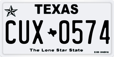 TX license plate CUX0574
