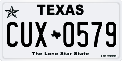 TX license plate CUX0579