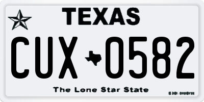 TX license plate CUX0582