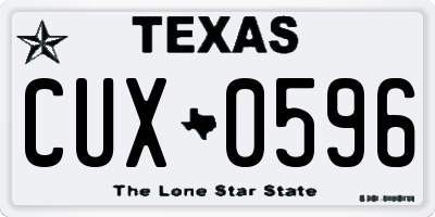TX license plate CUX0596