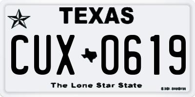TX license plate CUX0619