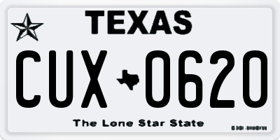 TX license plate CUX0620