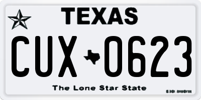 TX license plate CUX0623