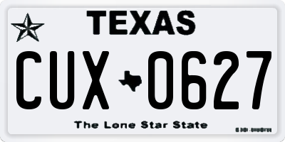 TX license plate CUX0627