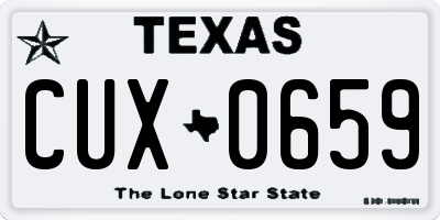 TX license plate CUX0659