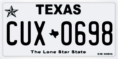 TX license plate CUX0698