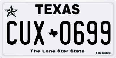 TX license plate CUX0699