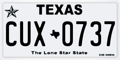 TX license plate CUX0737