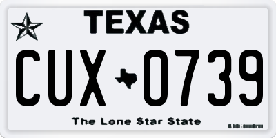 TX license plate CUX0739
