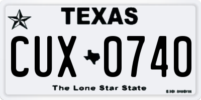 TX license plate CUX0740