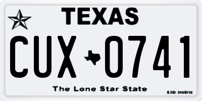 TX license plate CUX0741