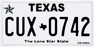 TX license plate CUX0742