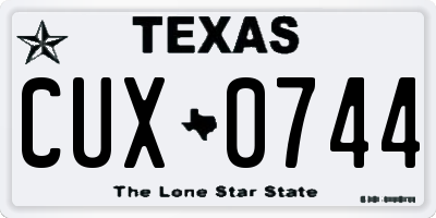 TX license plate CUX0744