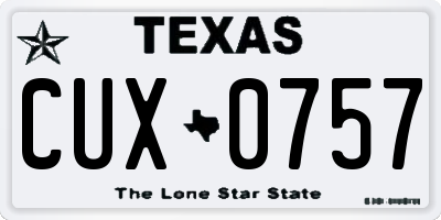 TX license plate CUX0757