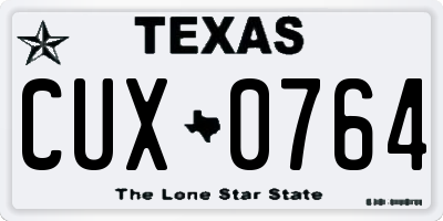 TX license plate CUX0764