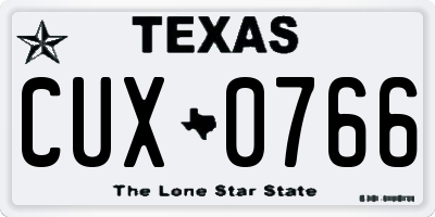 TX license plate CUX0766