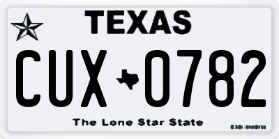 TX license plate CUX0782