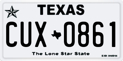 TX license plate CUX0861
