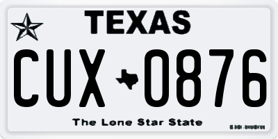 TX license plate CUX0876