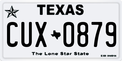 TX license plate CUX0879