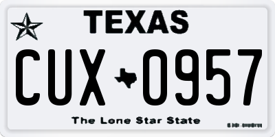 TX license plate CUX0957