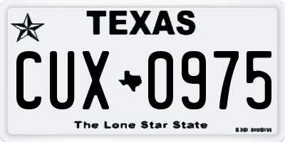 TX license plate CUX0975