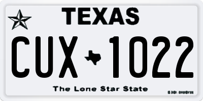 TX license plate CUX1022