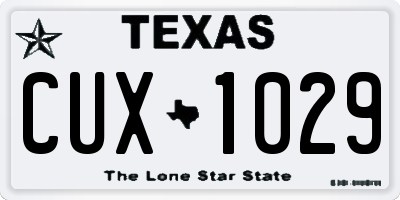 TX license plate CUX1029