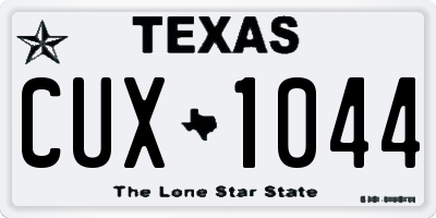 TX license plate CUX1044