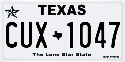 TX license plate CUX1047
