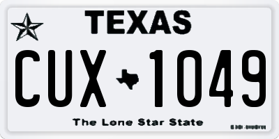 TX license plate CUX1049