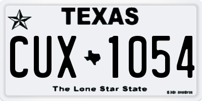 TX license plate CUX1054