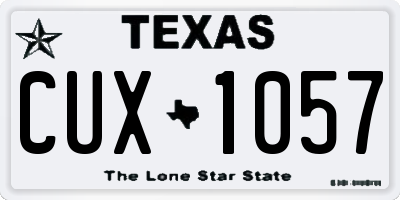 TX license plate CUX1057