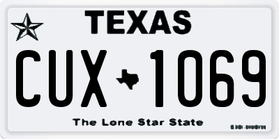 TX license plate CUX1069