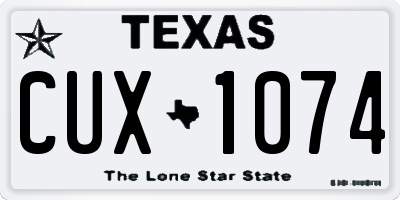 TX license plate CUX1074
