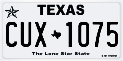 TX license plate CUX1075