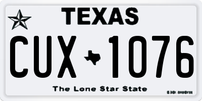 TX license plate CUX1076