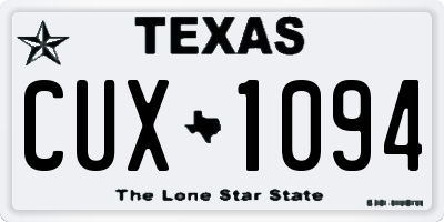 TX license plate CUX1094