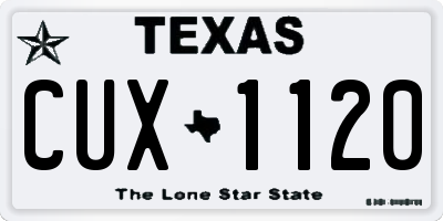 TX license plate CUX1120