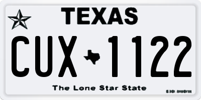 TX license plate CUX1122